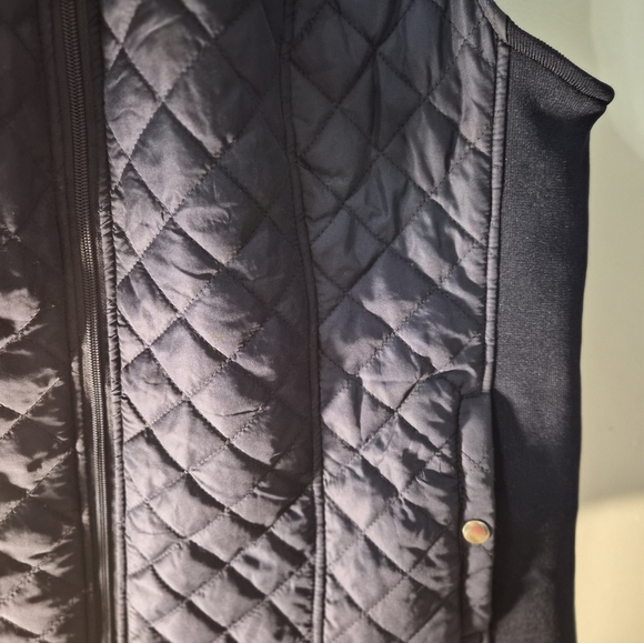 Kim Rogers Dark Blue Quilted Vest - Picture 2 of 11